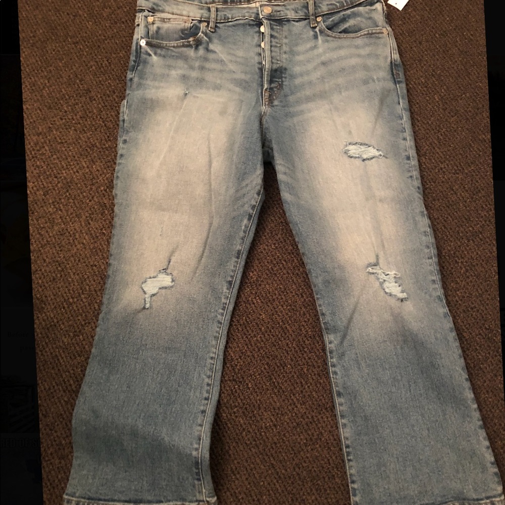 Gap High Rise Crop Flare denim jeans